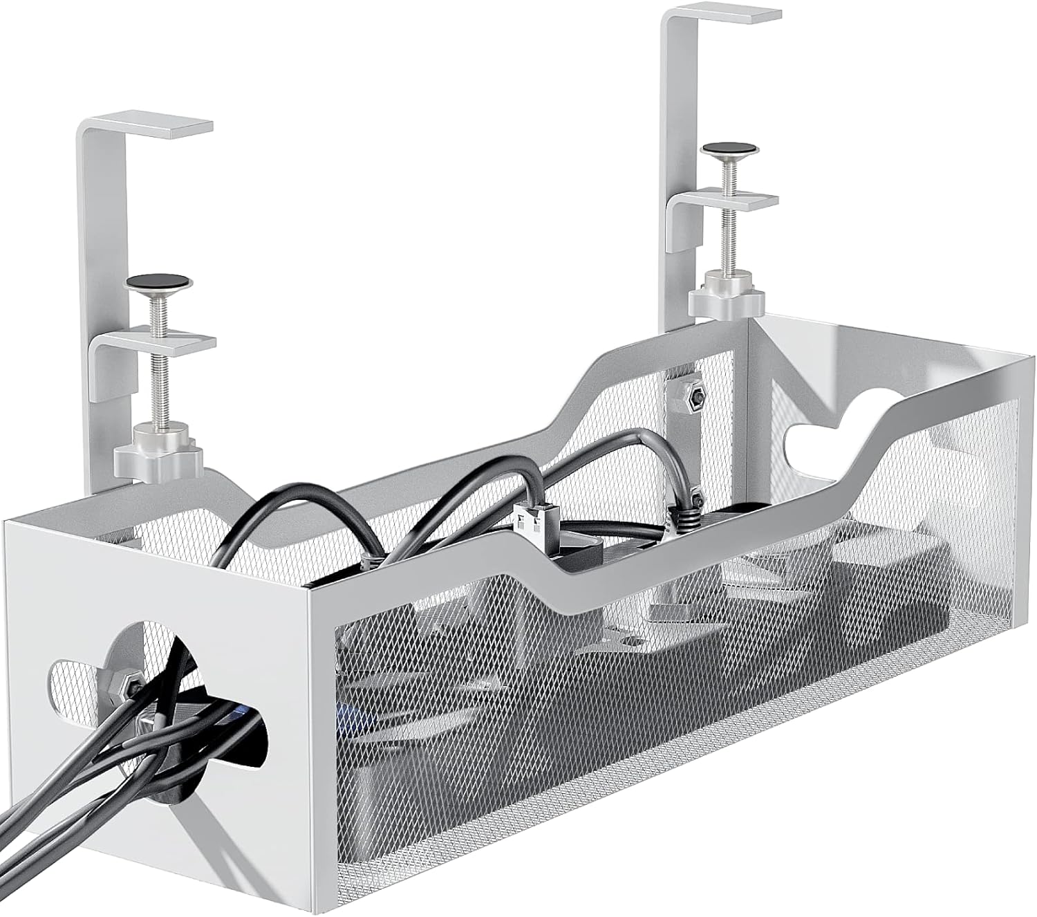 Desk-Saving Cable Organizer Tray by Quszmd