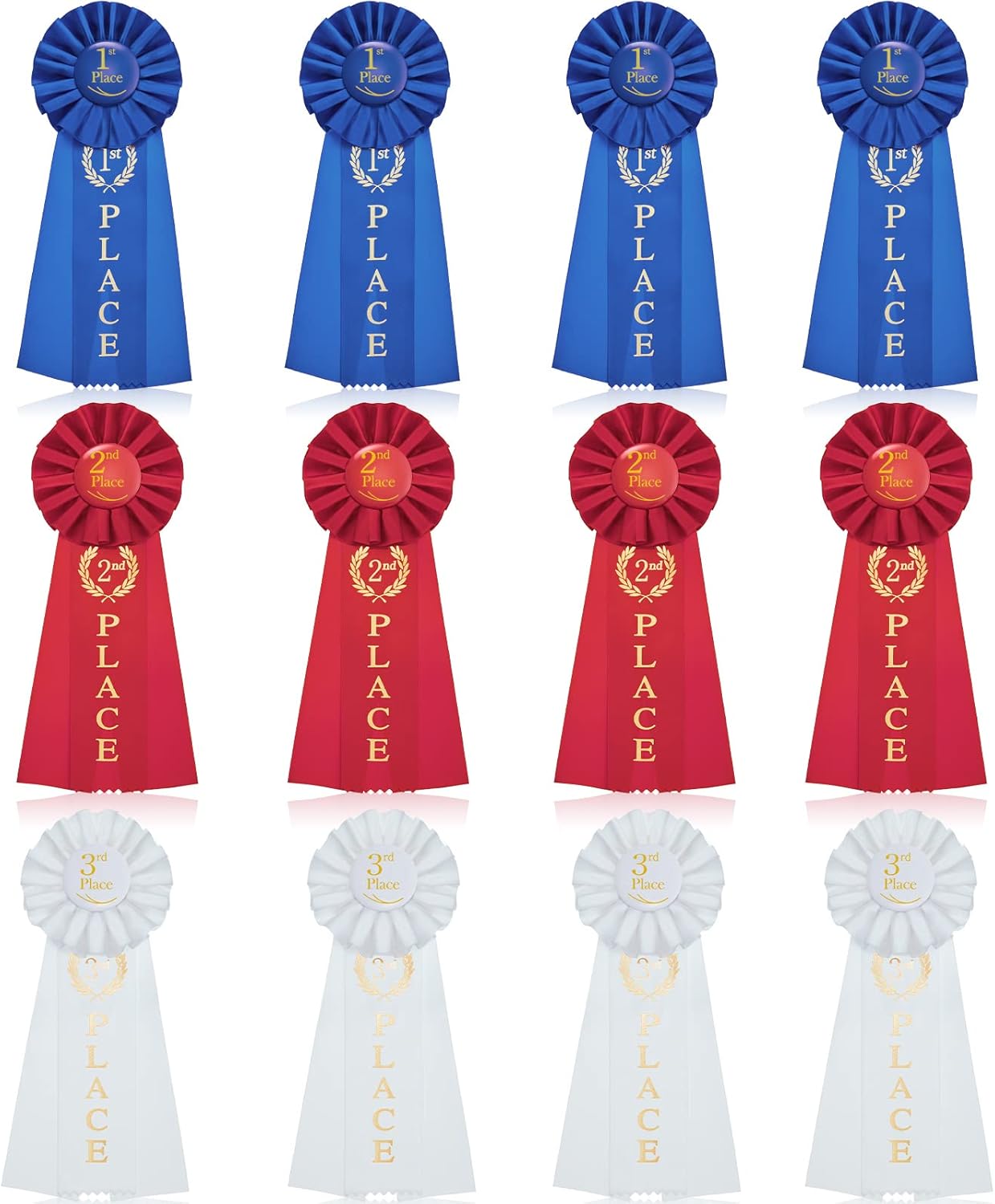 MTLEE 24 Pieces Award Ribbons Set for Sports Events Prizes