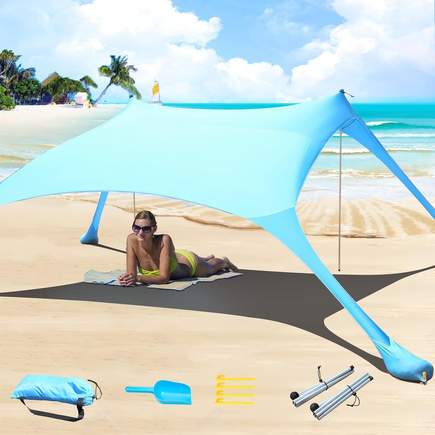 Portable UV Beach Tent for Outdoor Fun - CUUPO