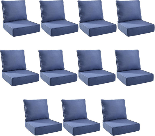 Outdoor Cushion Set for Patio Furniture - 11-Pack, 24x24 in