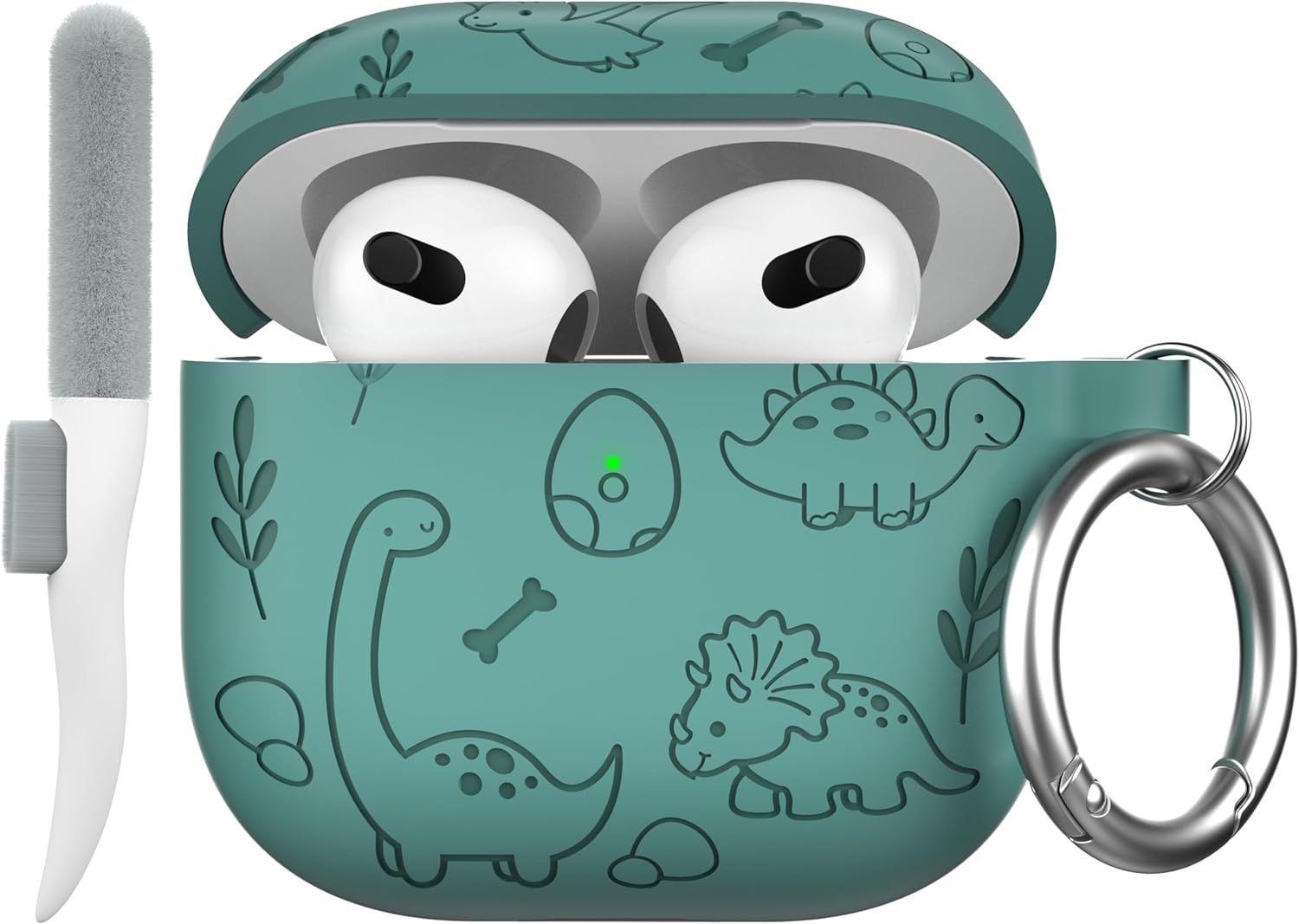 Engraved Dinosaur AirPods 4 Case by Maxjoy