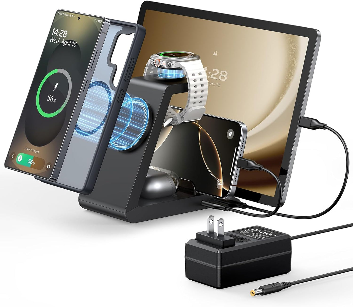 5 in 1 Magnetic Wireless Charging Station for Samsung Devices