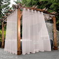Sheer Outdoor Curtains for Patio Waterproof - Light Filtering Privacy