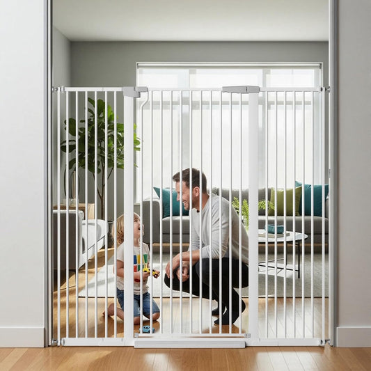 Extra Tall Cat Gate 51.18in Adjustable Pet Gate for Safety