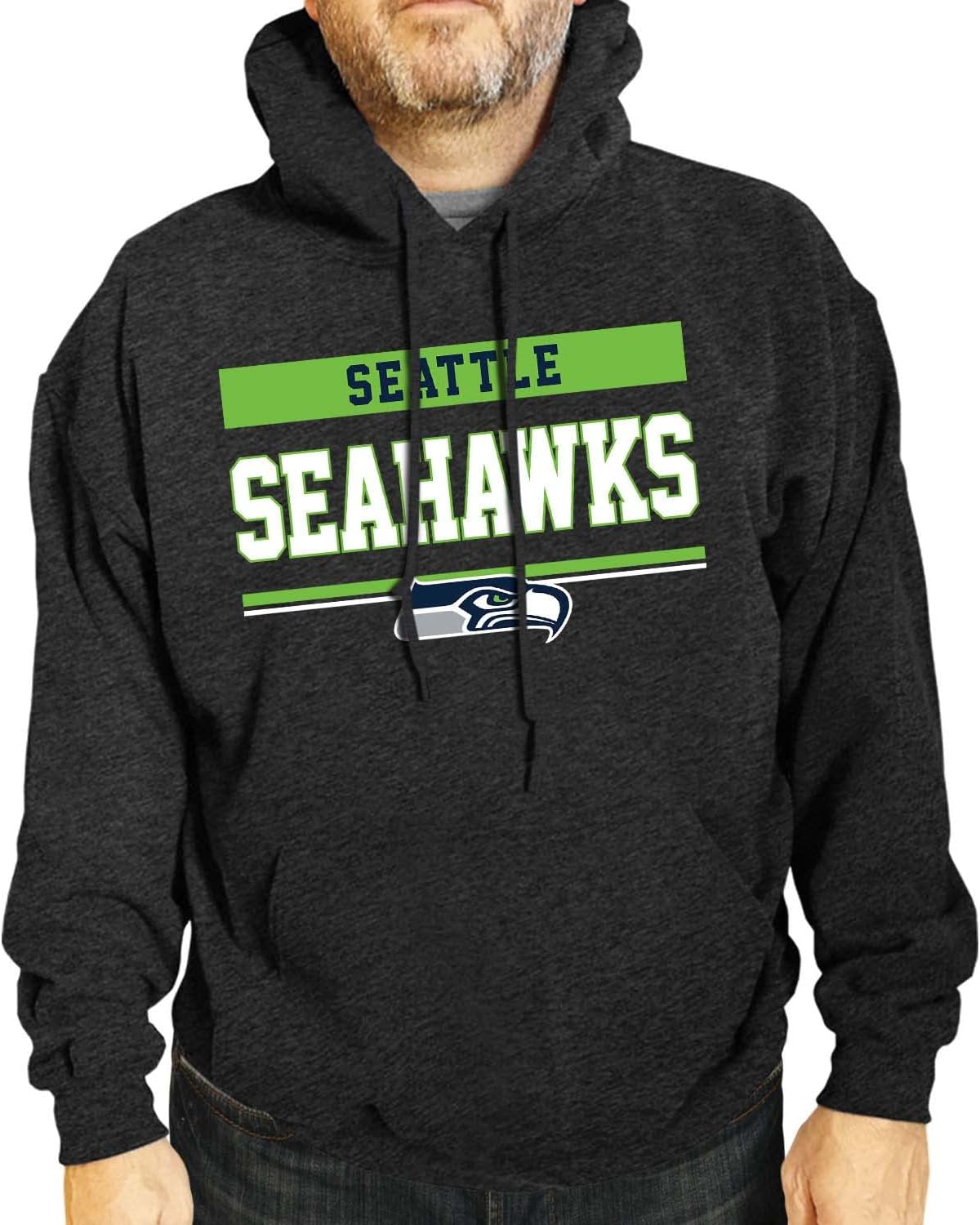NFL Adult Gameday Charcoal Hooded Sweatshirt for Fans