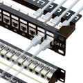 10Gbps Cat7 Patch Panel 24 Port - Shielded 1U Rackmount