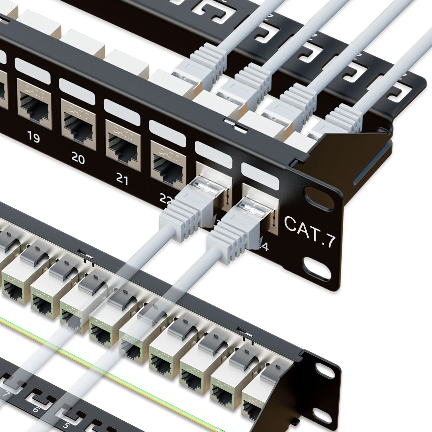 10Gbps Cat7 Patch Panel 24 Port for Reliable Network Connections