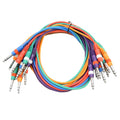 Seismic Audio Speakers 3 ft TRS Jumper Patch Cables Pack of 10 - Color