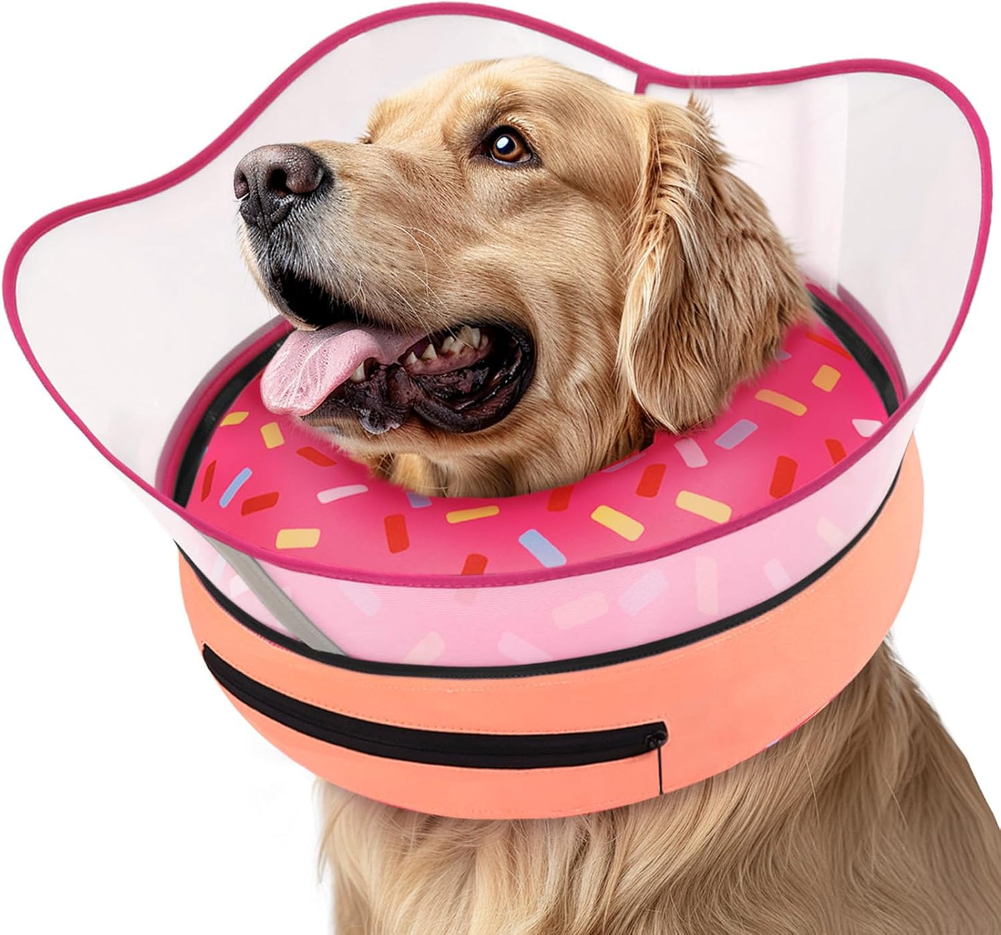 Supet Raised Inflatable Dog Cone Collar for Post-Surgery Care