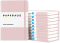 PAPERAGE Lined Journal Notebook 10 Pack (Blush) - Thick 100 GSM Paper