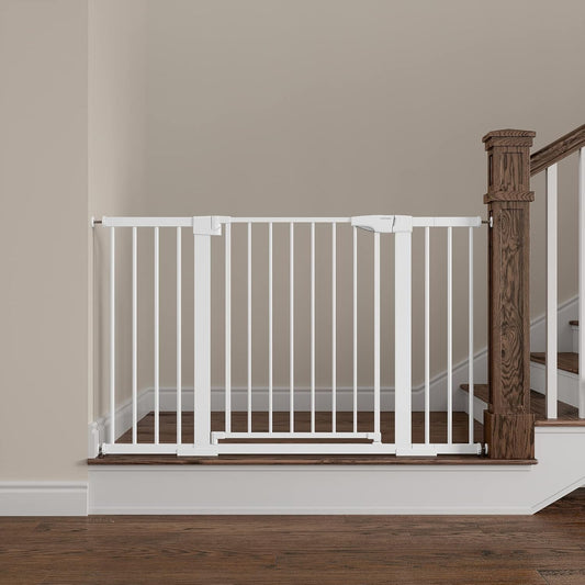 Extra Wide Auto-Close Pet Gate by Mumeasy - Secure & Stylish!