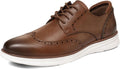 Men's Dress Sneakers Lightweight Casual Wingtip Oxford Shoes upper
