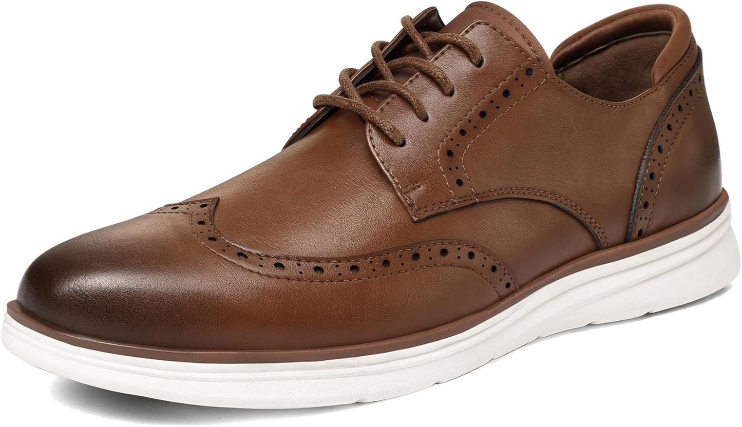 Men's Dress Sneakers Lightweight Casual Business Wingtip Oxfords