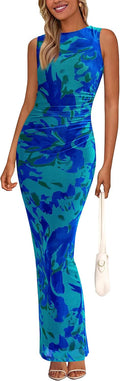 PRETTYGARDEN Wedding Guest Dresses 2025 Floral Mesh Maxi - Flattering