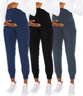 Med Couture Maternity Jogger Scrub Pants - 3-Pack High Rise Comfort
