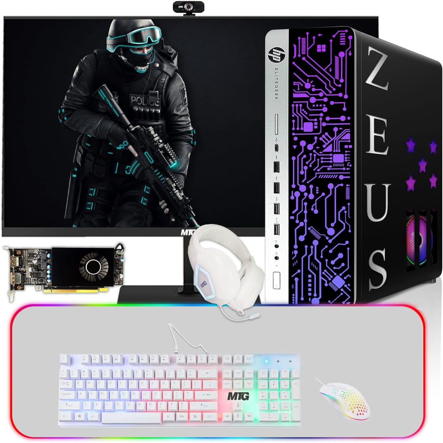 TechMagnet HP G3 Gaming Desktop with 27 Inch Monitor and Kit