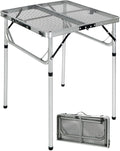 REDCAMP 24ft Square Folding Grill Table for Outside - Portable Camping