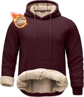 Men's Sherpa Hoodie Pullover Thick Fleece Lined - Warm Winter