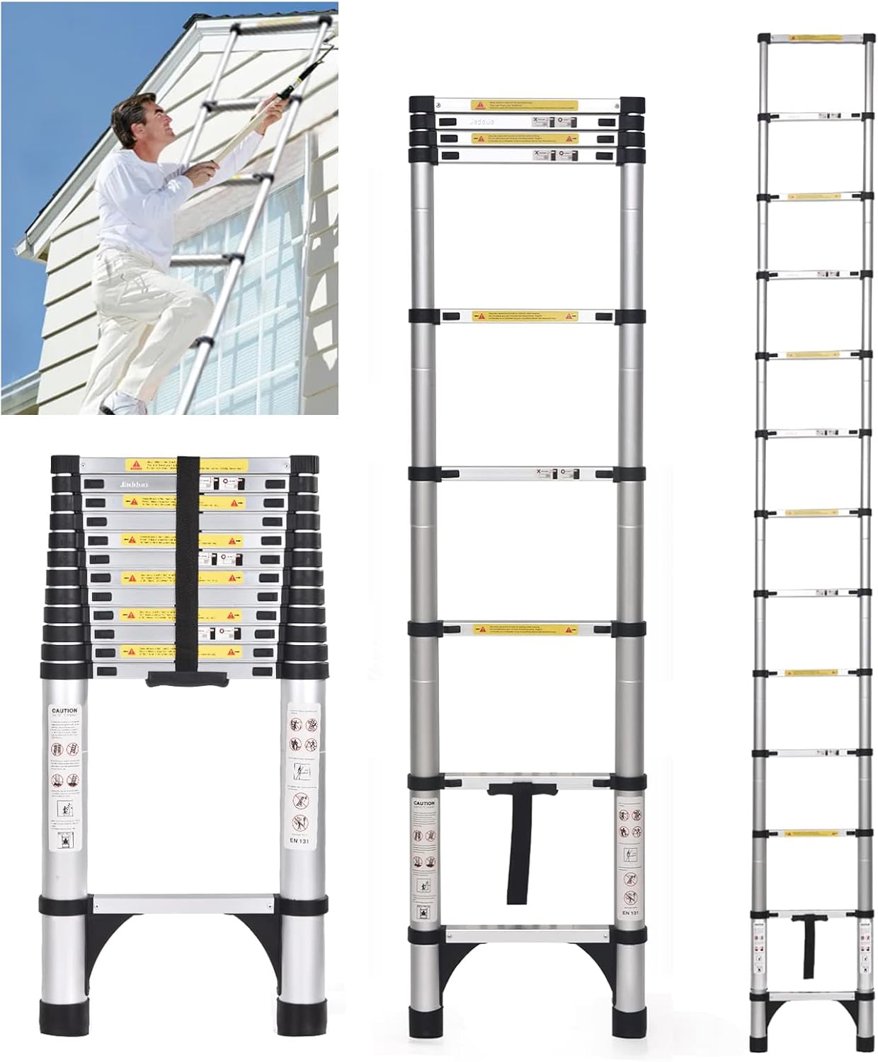 Telescoping Ladder 20.3FT Portable Extension for Home Use