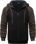 GEEK LIGHTING Mens Fleece-Lined Zip Up Hoodie - Winter Warmth Jackets