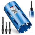 5 in Dry Core Drill Bit 5/8-11 Thread with 3 Adapters - Versatile