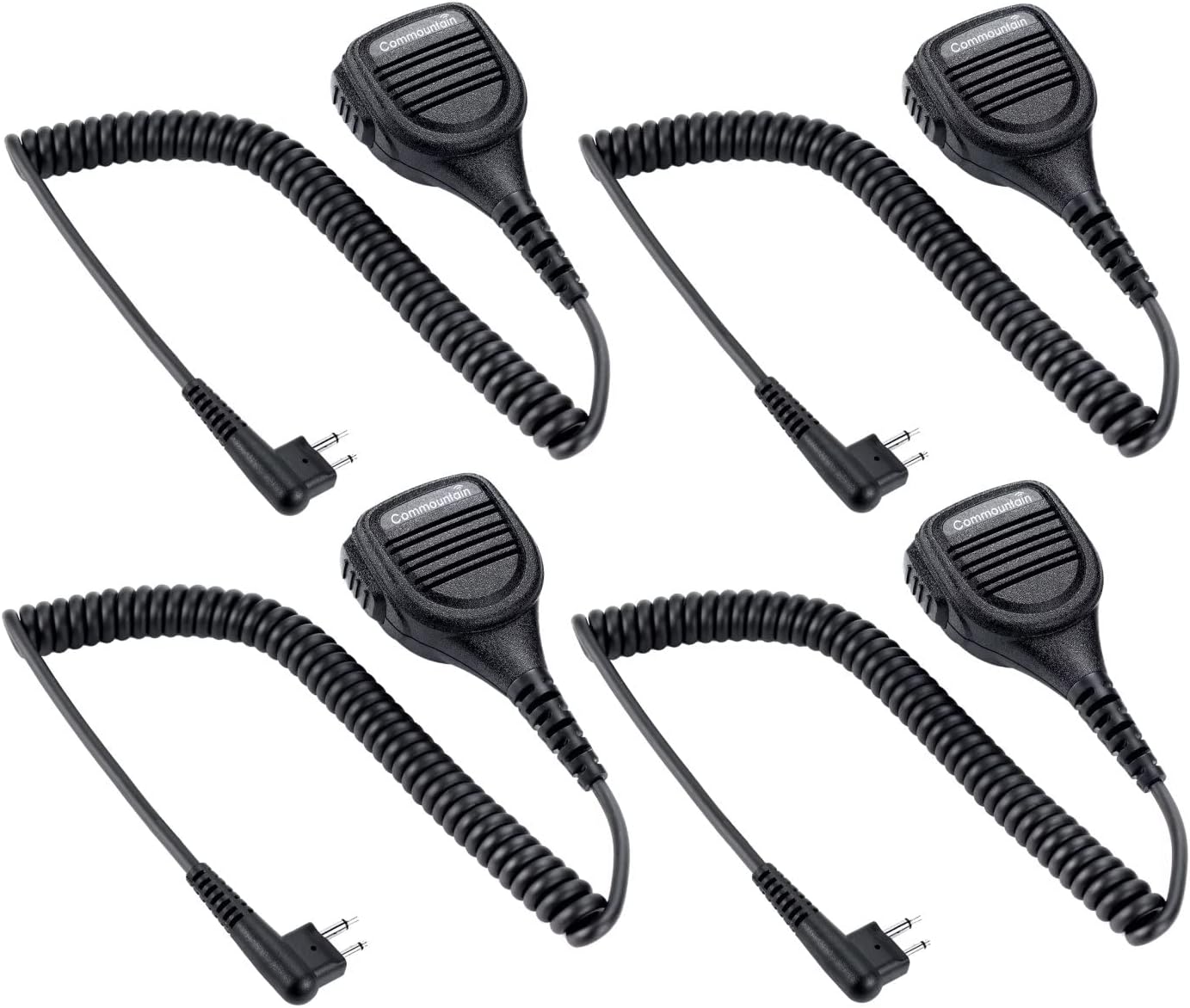High-Performance Speaker Mic for Motorola Radios - 4 Pack