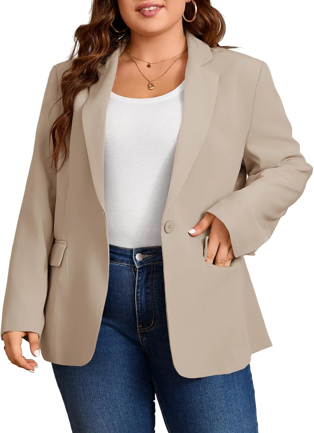 Cicy Bell Plus Size Casual Blazers for Stylish Work Attire