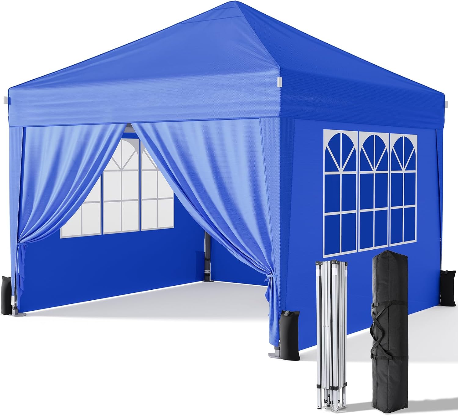 10x10 Pop Up Canopy Tent with Sidewalls for Outdoor Events