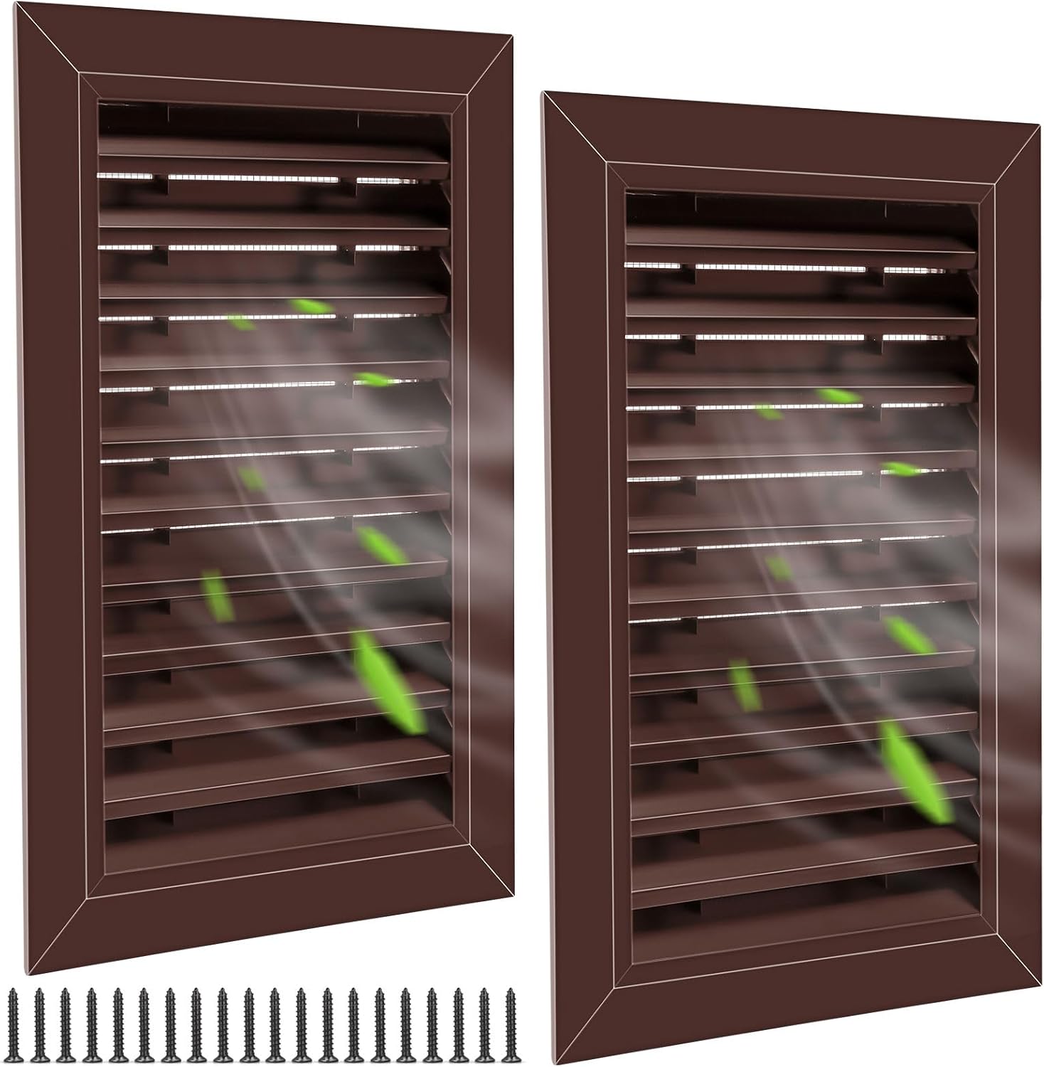 Gisafai 12in x 18in Gable Vent Aluminum Alloy Wall Vents Set