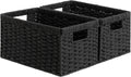 StorageWorks Pantry Baskets Wicker Medium 2-Pack - Organized Storage