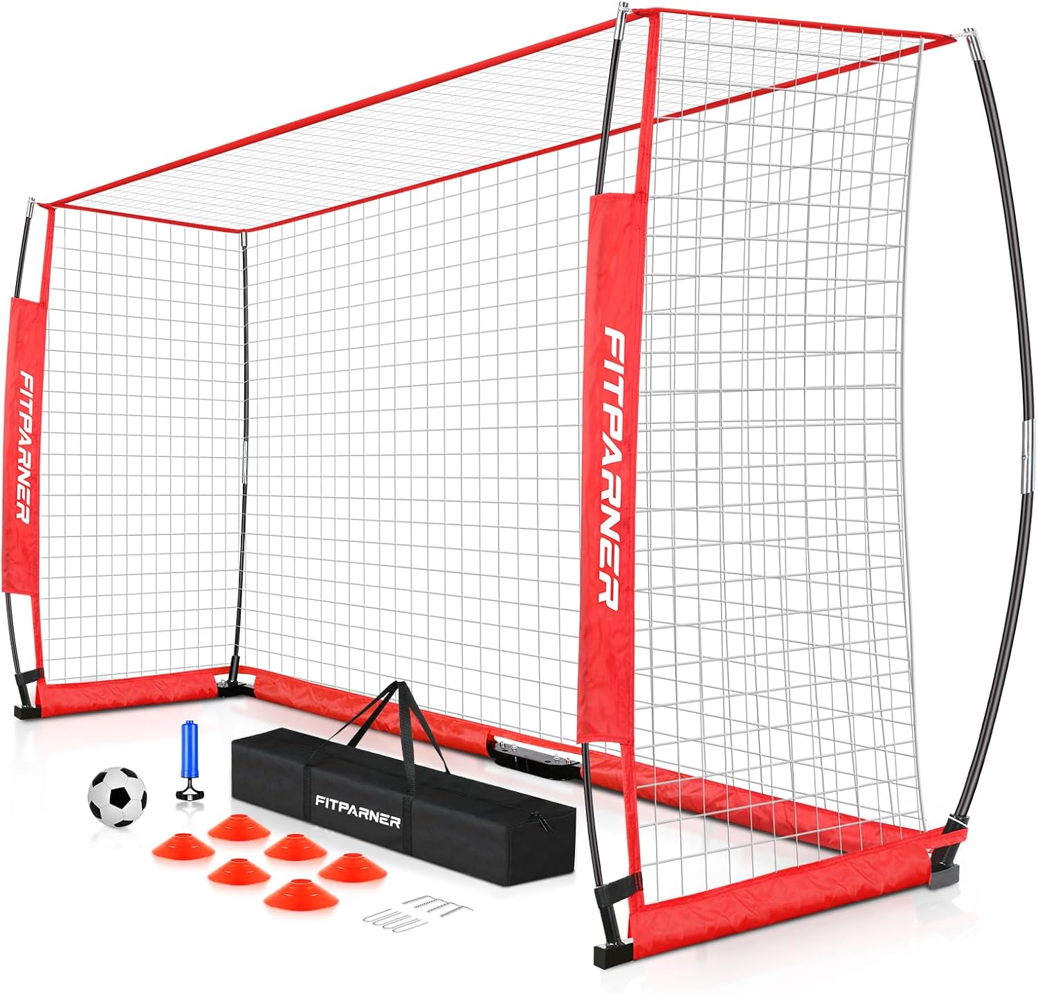 8x6ft Portable Soccer Goal Set for Backyard Training Fun