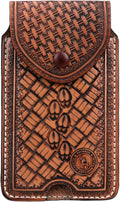 Genuine Leather Cell Phone Holster for Belt - Classic Brown Protection
