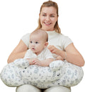 Nursing Pillow for Breastfeeding Leaves Pattern - Adjustable Waist
