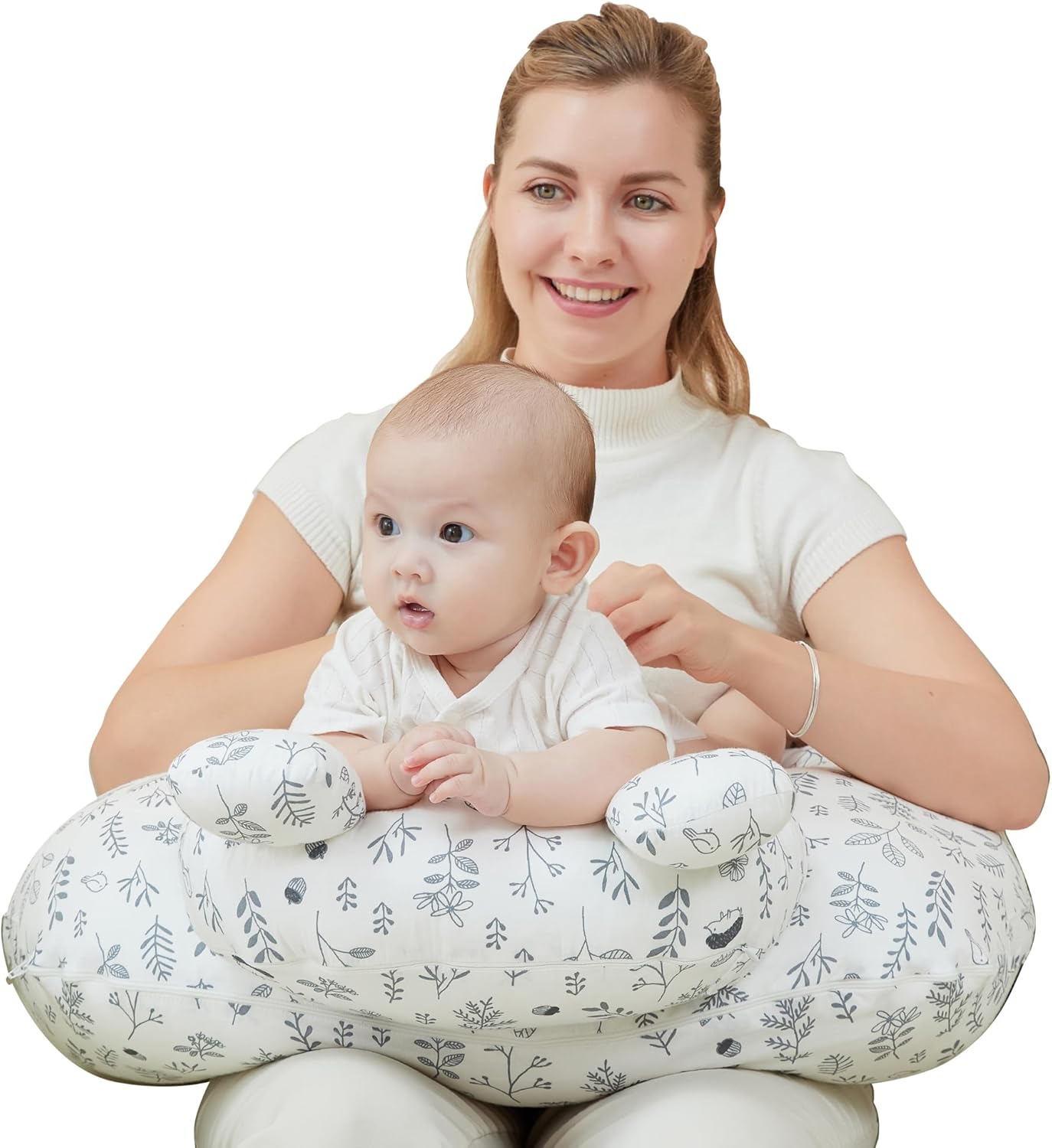 Nursing Pillow for Breastfeeding with Adjustable Waist Strap