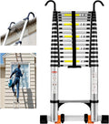 20.3 FT Telescoping Ladder with Hooks for Home and Outdoor Use
