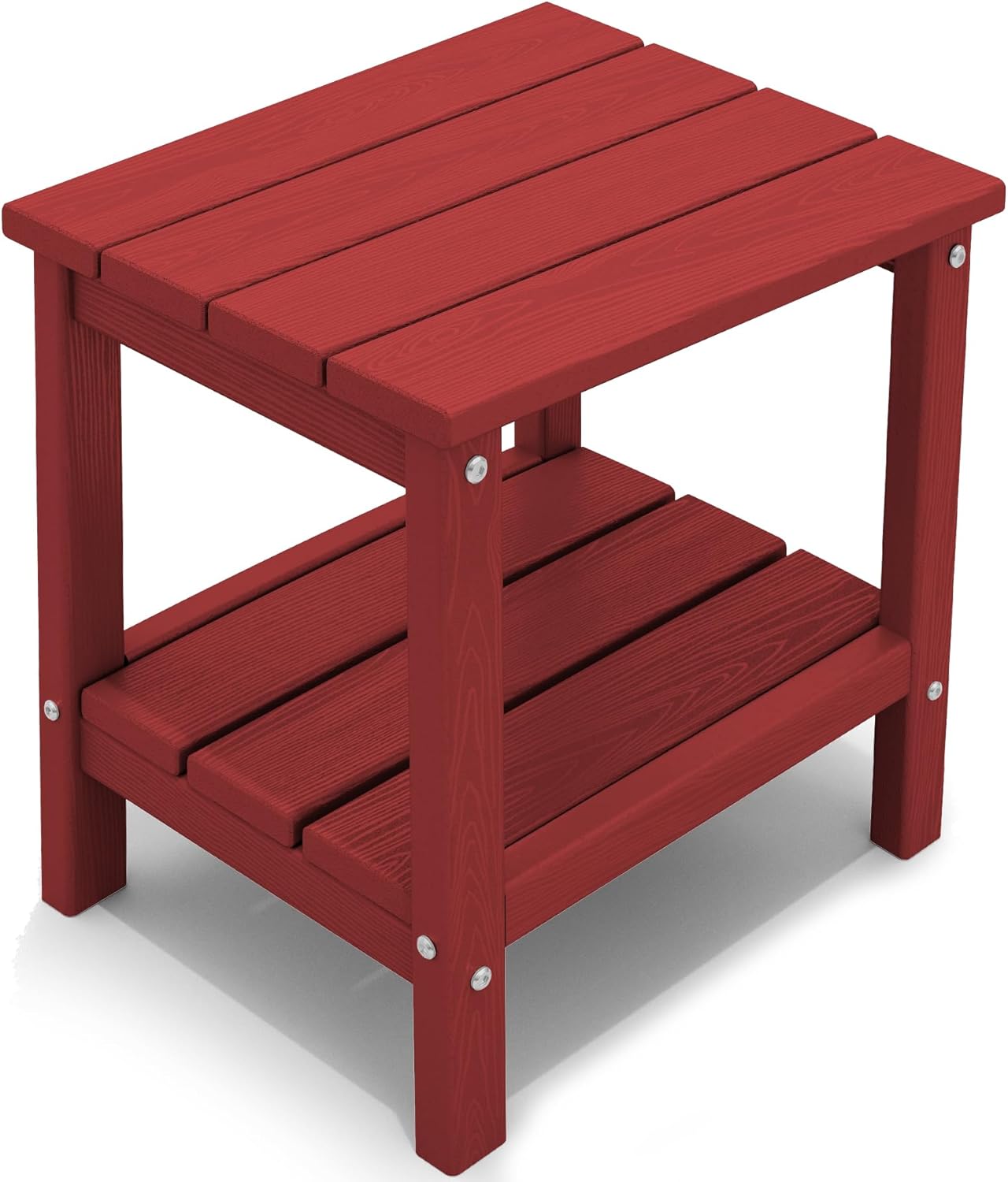 KINGYES Double Side Table - Stylish Adirondack End Table Red