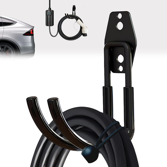 Wall-Mounted EV Charger Holder | Cable Retractor J-Hook by Nexoroot