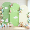 Green Arch Backdrop Cover 3 Set - Spandex Fitted Wedding Arch Covers