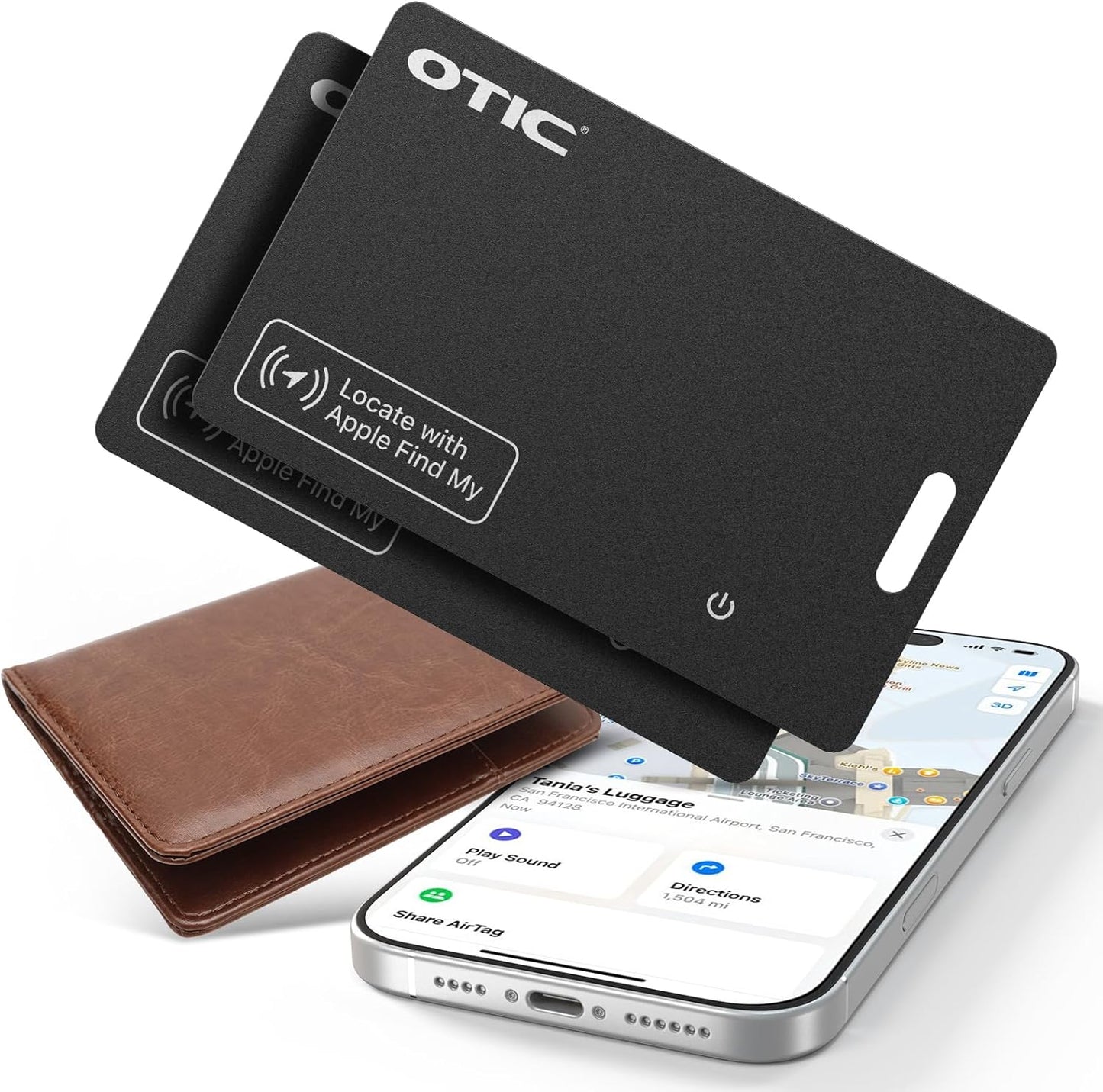 Ultra-Thin OTIC Wallet Tracker Card for Everyday Item Locating