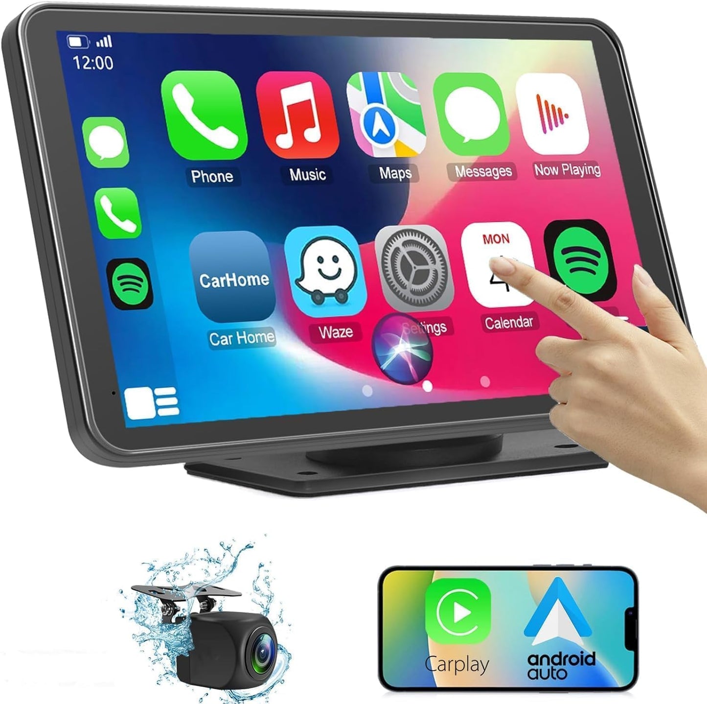 7 HD Wireless CarPlay Stereo + Backup Camera