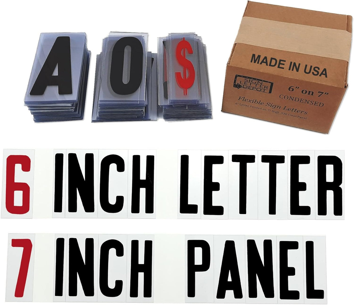 Changeable Sign Letters 6 on 7-inch Flexible Panel for Signs
