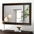 Rustic Wood Wall Mirror 30 x 40 in - Dark Walnut Vanity Mirror