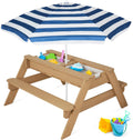 Kids 3-in-1 Sand & Water Table Picnic Set - Convertible Outdoor Play