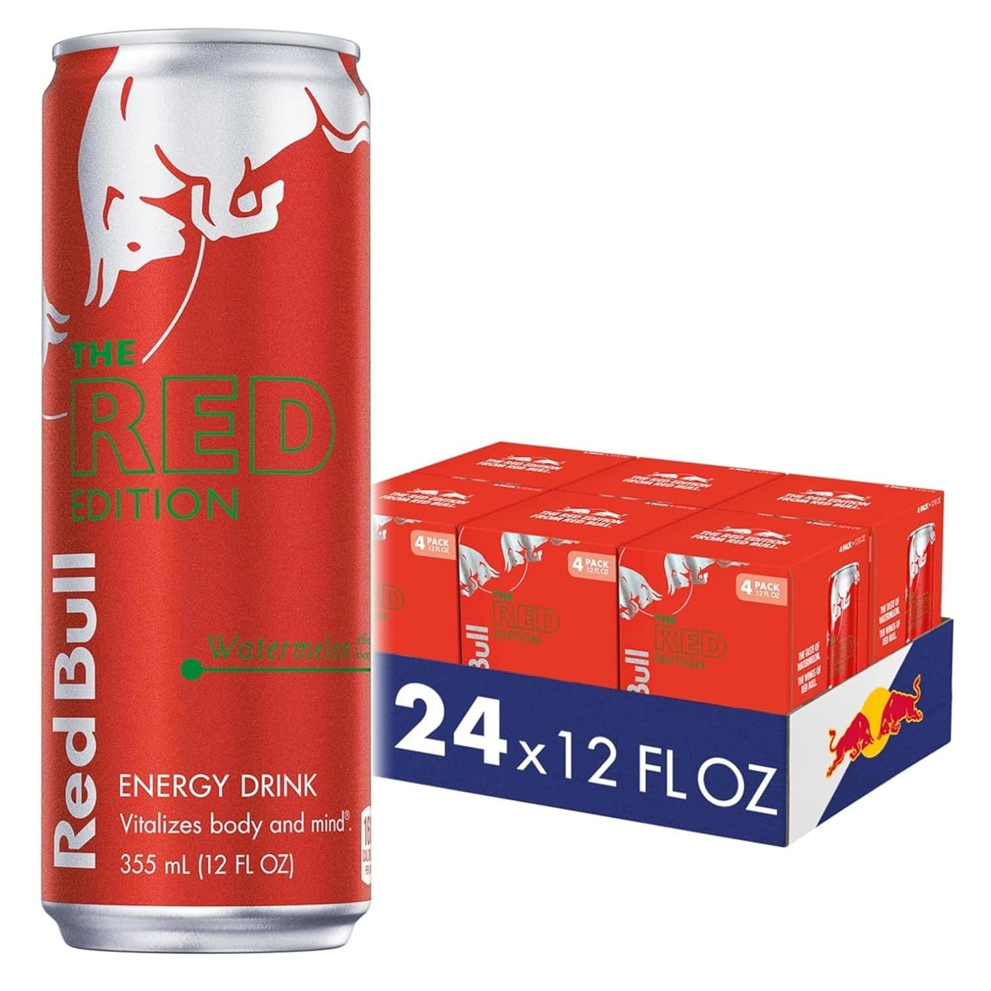 Red Bull Red Edition Watermelon Energy Drink with Caffeine