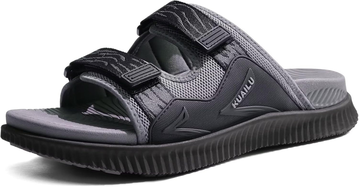 KuaiLu Mens Orthotic Sandals with Arch Support for Comfort