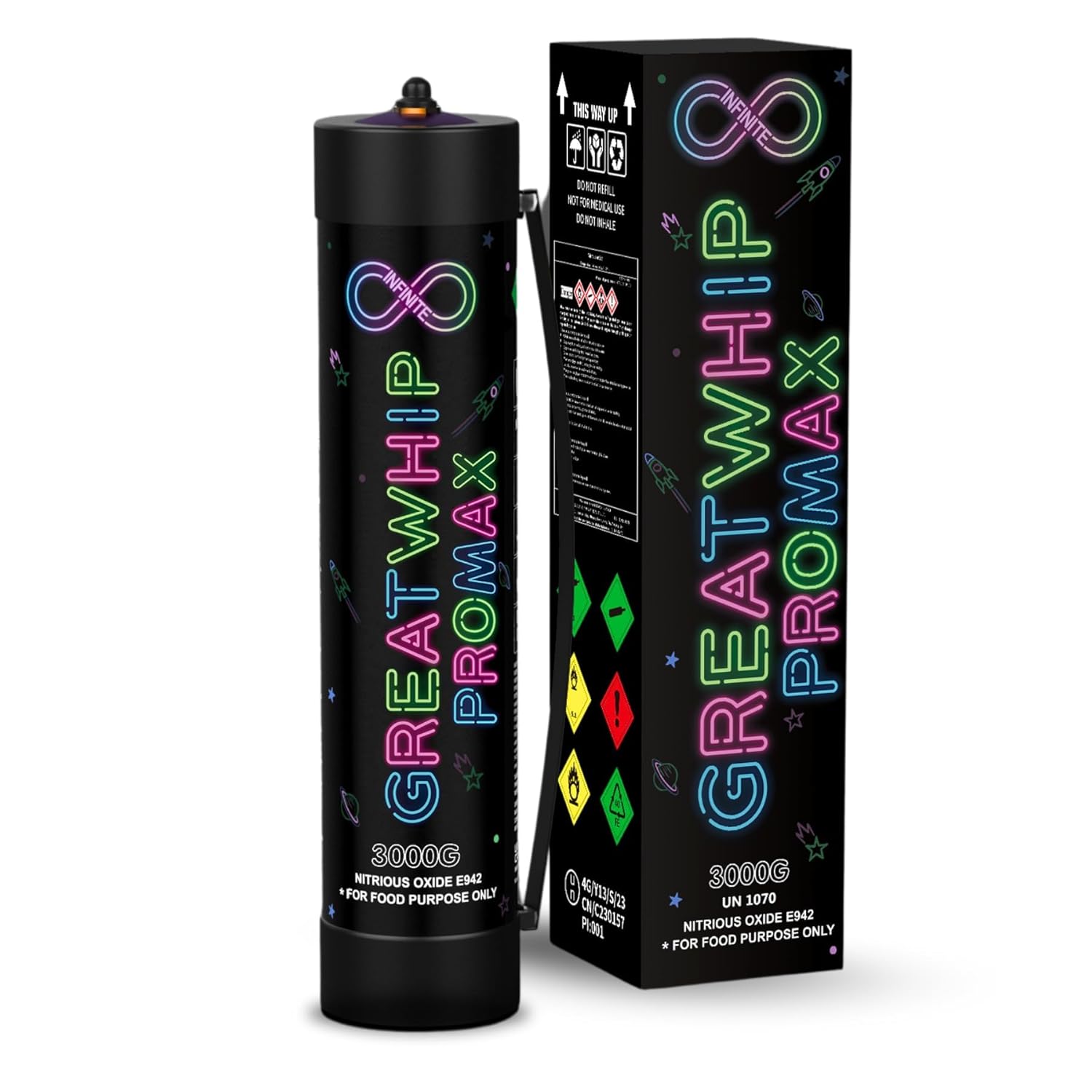 GreatWhip 3000g N2O Charger Cylinder