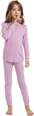 Kids Unisex Merino Wool Base Layer Set - Lightweight Thermal Comfort