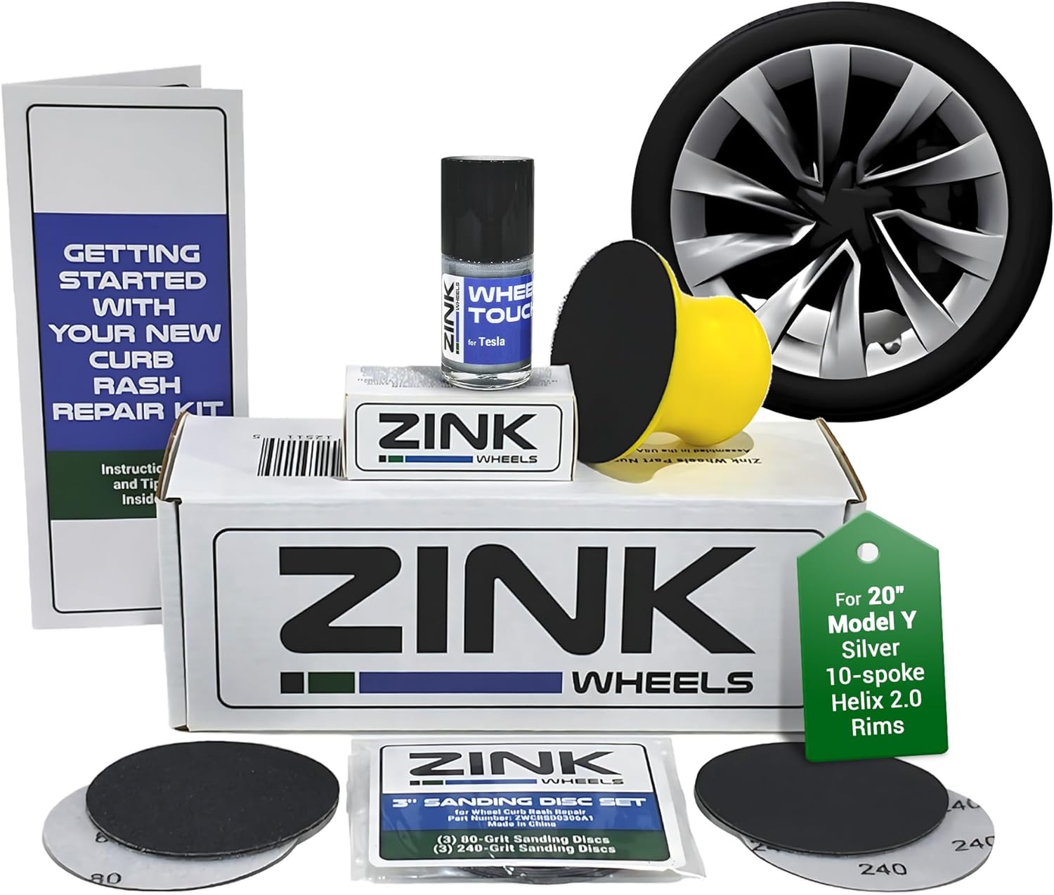 Premium Tesla Wheel Curb Rash Repair Kit for Model Y Rims