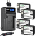 Kastar 4-Pack D-Li90 Batteries and LCD AC Charger - Reliable Power