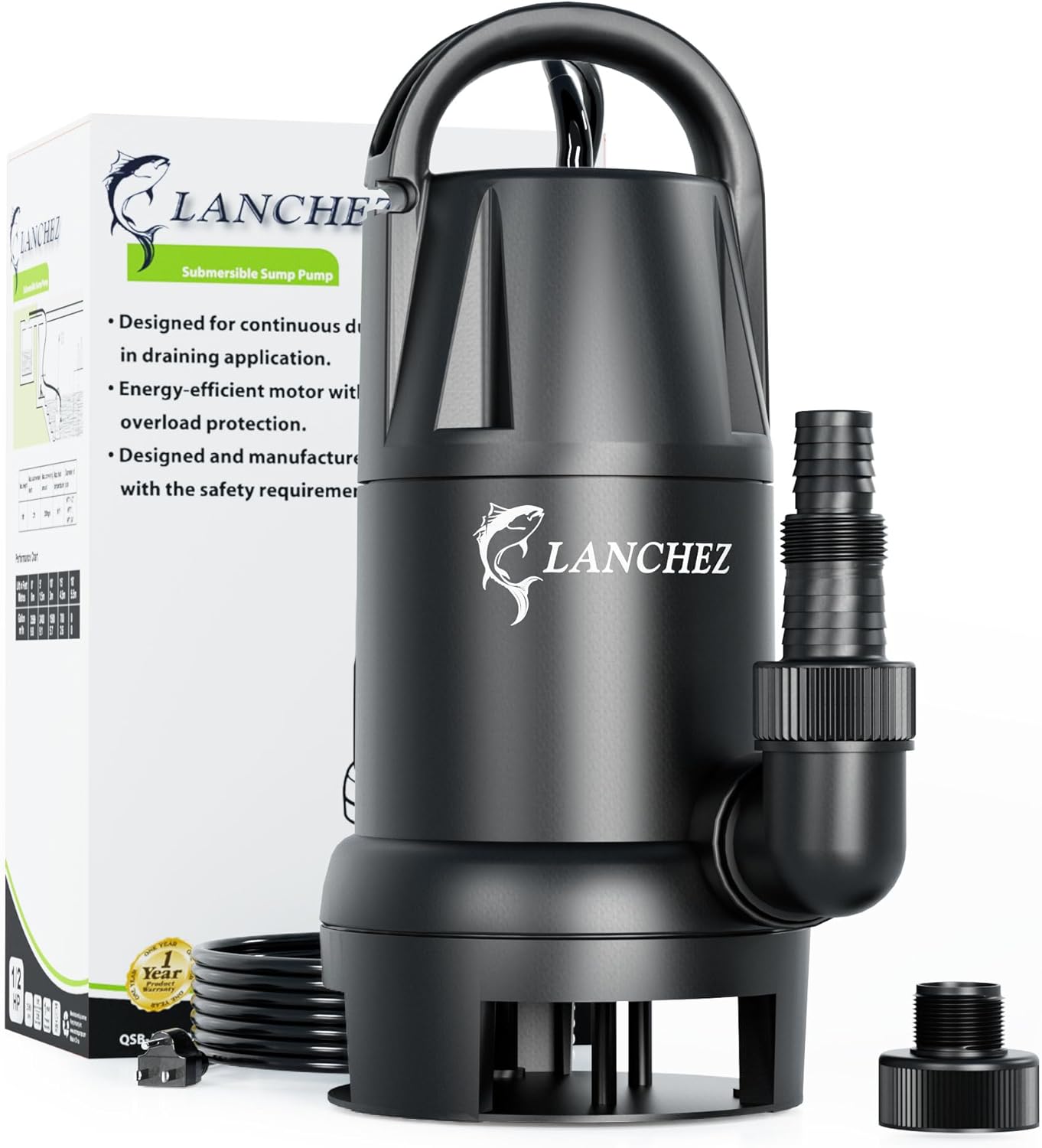 1/2HP Submersible Sump Pump for Efficient Water Drainage